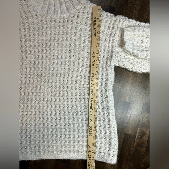 SKYE’S THE LIMIT WOMENS CHUNKY OPEN KNIT MOCK TURTLENECK WHITE/CREAM SWEATER XL - Picture 10 of 10